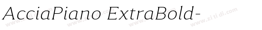 AcciaPiano ExtraBold字体转换